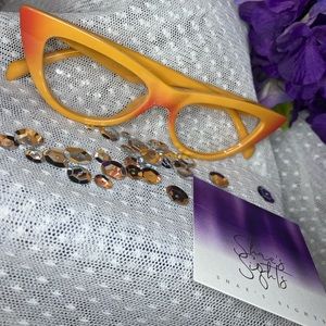 Cat Eye TwoToned Yellow Glasses